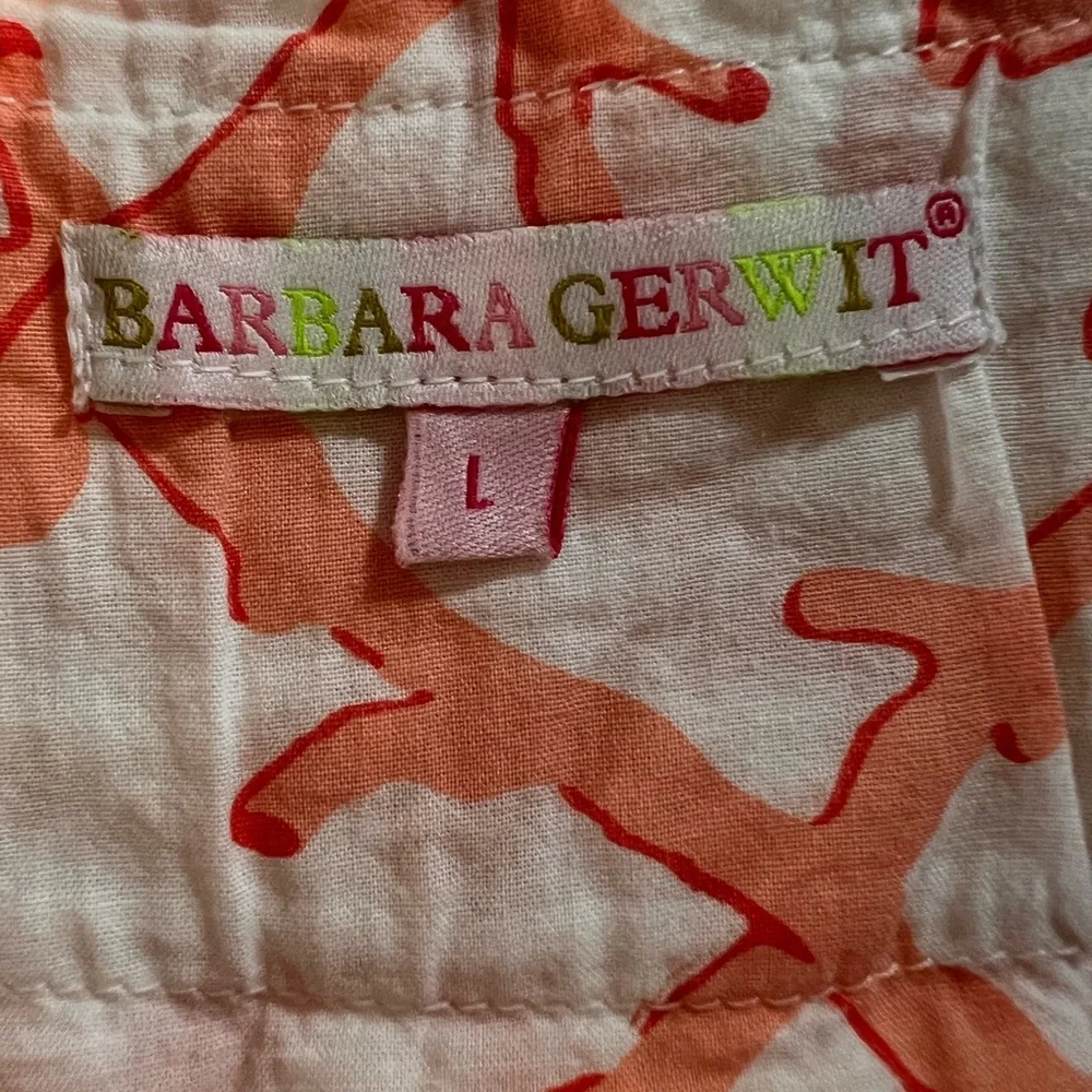 Barbar Gerwit Beaded Coral Starfish Print Tunic Size Large - Picture 2 of 8